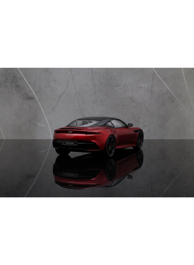 Welly 1:24 Scale Aston Martin Die-Cast Model - Red and Black Roof - Detailed Sports Coupe Replica with Realistic Wheels and Grille - Modern Supercar Display Piece - Image 5